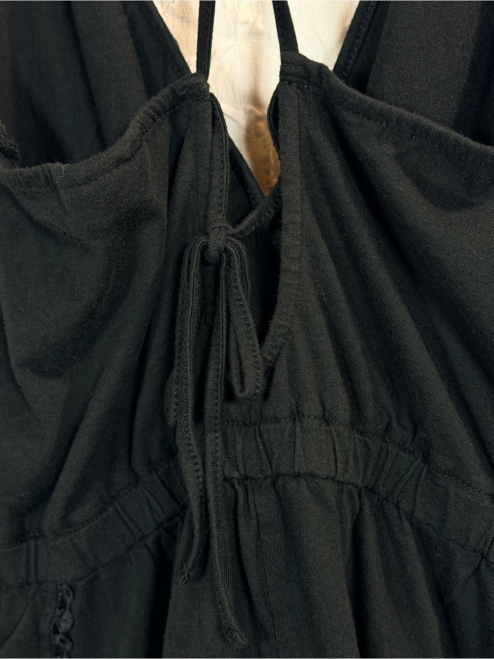 Topshop Plunging Ruffle Faux Wrap Tie Back Fringe Romper Sz S - Picture 8 of 11